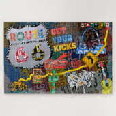 Puzzle Route 66 Collage License Plate Art (Horizontal)