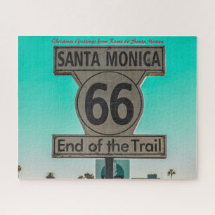 Puzzle Route 66 Père Noël Monica. voeux de Noël