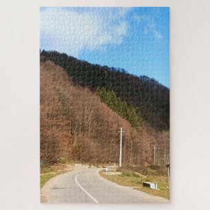 Puzzle Route sinueuse à travers la forêt – Nature sauvage