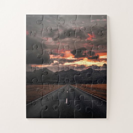 Puzzle Route vers Mountain Sunset (Vertical)