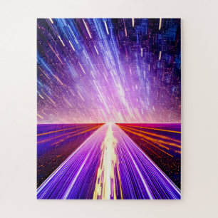 Puzzle Route violette future sur la route spatiale amusan