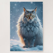 Puzzle Royal Arctic Lynx Cat (Vertical)