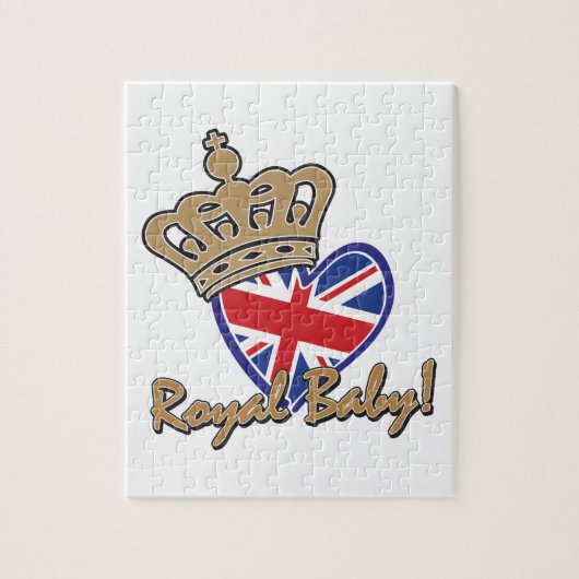 Puzzle Royal Baby UK Heart Flag (Vertical)