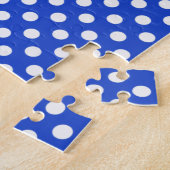Puzzle Royal Blue Pois et stries-Monogram STaylor (Côté)