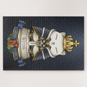 Puzzle Royal Cat Chess King Piece (Horizontal)