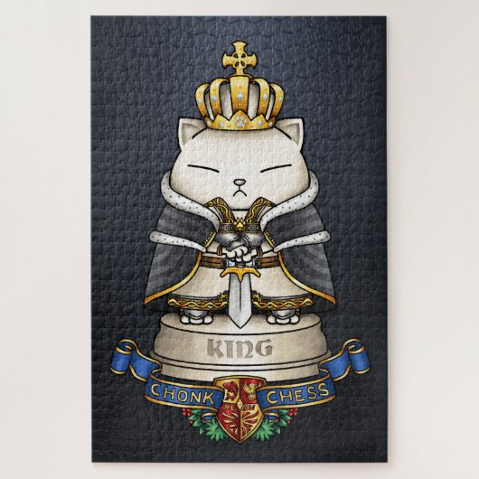 Puzzle Royal Cat Chess King Piece (Vertical)