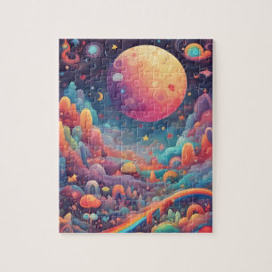 Puzzle Royaume Magique Coloré Monde Fantastique