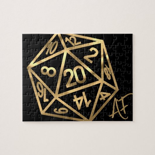Puzzle RPG Crit AF | Pipe Imaginaire Or PnP Jeu Dice (Horizontal)