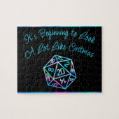 Puzzle RPG Critmas | Holo Retro Tabletop Role Player Dice (Horizontal)
