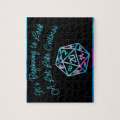 Puzzle RPG Critmas | Holo Retro Tabletop Role Player Dice (Vertical)