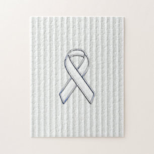 Puzzle Ruban blanc sur fond blanc avec bandes de sensibil