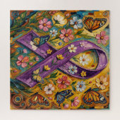 Puzzle Ruban de sensibilisation violet Fibro (Horizontal)
