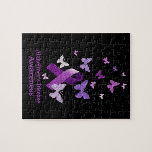 Puzzle Ruban pourpre de conscience : Maladie d'Alzheimer (Horizontal)