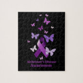 Puzzle Ruban pourpre de conscience : Maladie d'Alzheimer (Vertical)