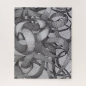 Puzzle Rubans Abstraits Monochrome Noir Blanc (Vertical)