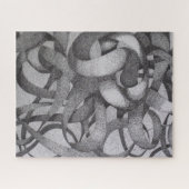 Puzzle Rubans Abstraits Monochrome Noir Blanc (Horizontal)