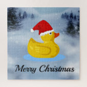 Puzzle Rubber Ducky, Merry Christmas, (Vertical)