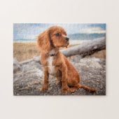 Puzzle Ruby Cavalier King Charles Spaniel Chien Chien Chi (Horizontal)