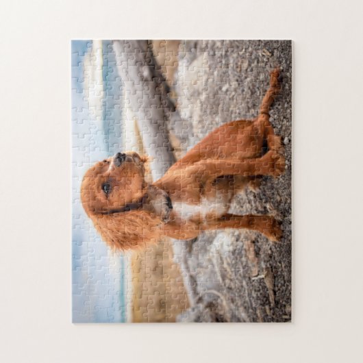 Puzzle Ruby Cavalier King Charles Spaniel Chien Chien Chi (Vertical)