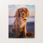 Puzzle Ruby Cavalier King Charles Spaniel Chien Chien Chi (Vertical)