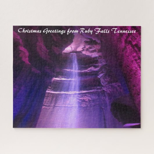 Puzzle Ruby Falls Tennessee. voeux de Noël (Horizontal)