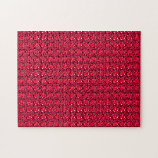 Puzzle Ruby Gemstone Art, Rouge (Horizontal)