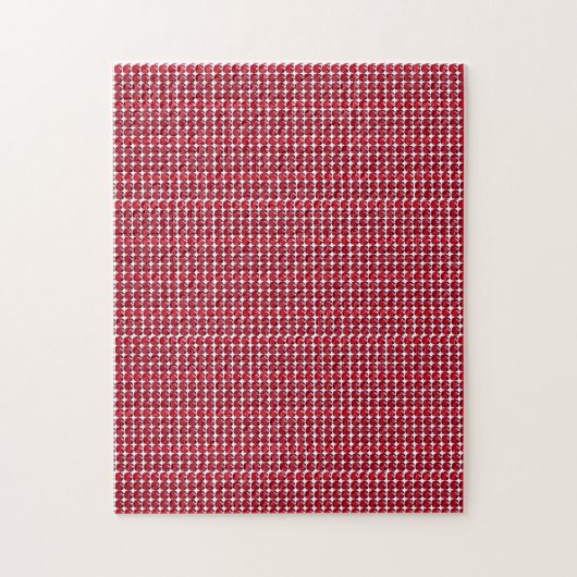 Puzzle Ruby Gemstone Art, Rouge (Vertical)