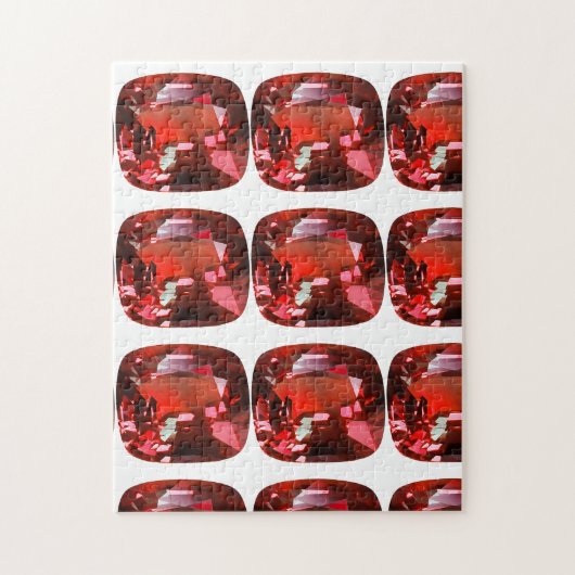 Puzzle Ruby Gemstone Red (Vertical)