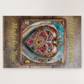 Puzzle Ruby Pomegranate Heart Steampunk Series (Horizontal)