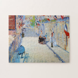 Puzzle Rue avec drapeaux français, Manet