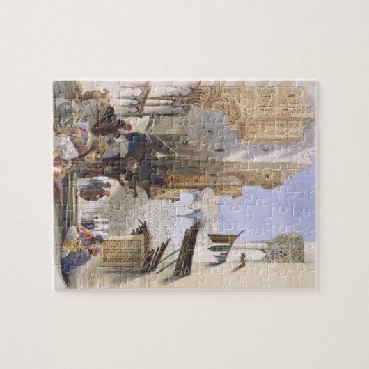 Puzzle Rue menant à l'EL Azhar, le Caire grand, pub. 1846 (Horizontal)