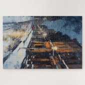 Puzzle Rue Snowy Hiver Soirée (Horizontal)