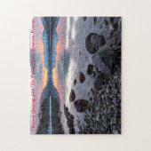 Puzzle Runner Apgar Mountains Montana. Salutation de Noël (Vertical)