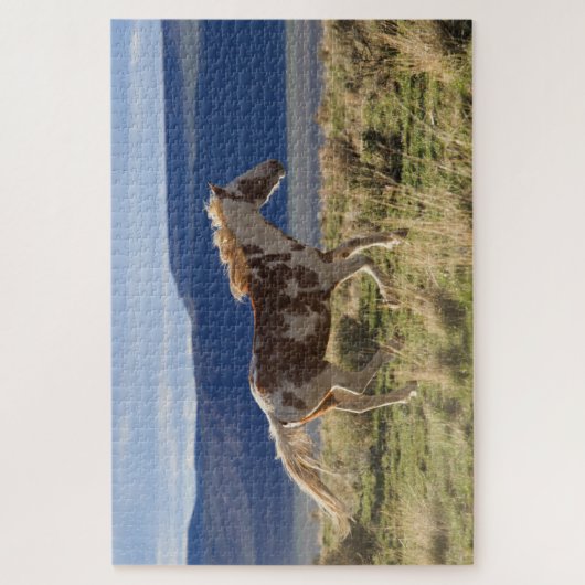 Puzzle Running Stallion, Steens Mountains, Oregon (Vertical)