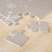 Puzzle Russe Snowman avec des flocons de neige (Côté)