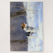 Puzzle Russell Terrier Laisser neiger Noël (Vertical)