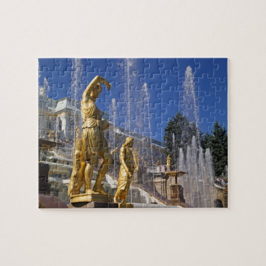Puzzle Russie, Saint-Pétersbourg, statues d'or (Horizontal)