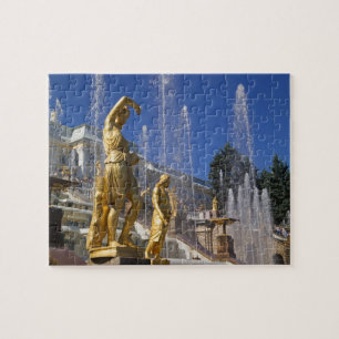 Puzzle Russie, Saint-Pétersbourg, Statues dorées dans la