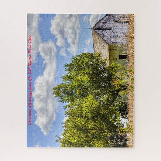 Puzzle Rustic Barn Ohio.voeux de Noël (Vertical)