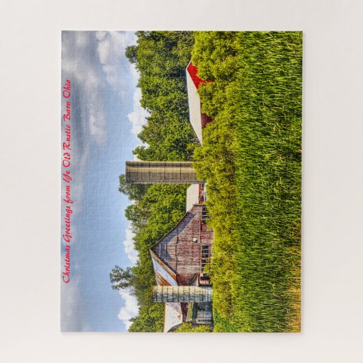 Puzzle Rustic Barn Ohio.voeux de Noël (Vertical)