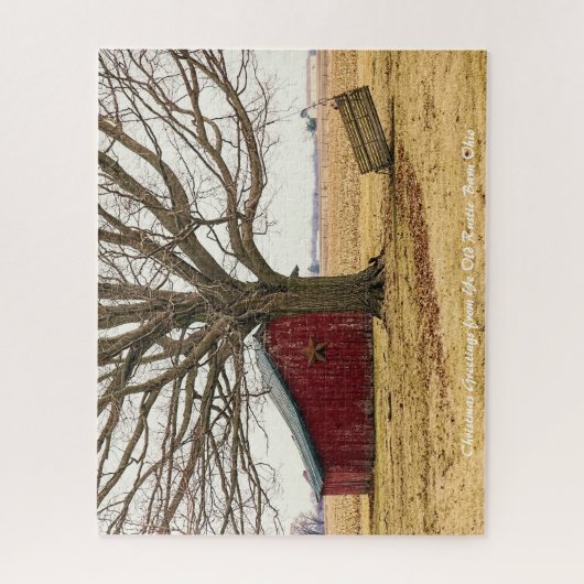 Puzzle Rustic Barn Ohio.voeux de Noël (Vertical)