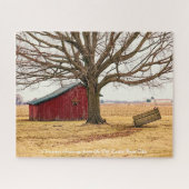Puzzle Rustic Barn Ohio.voeux de Noël (Horizontal)