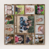 Puzzle Rustic Barnwood 13 Family Photo Collage (Horizontal)