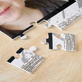 Puzzle Rustic Barnwood Motif Baby Photo (Côté)