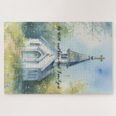 Puzzle Rustic Church Path in Wildflower Meadow (Horizontal)