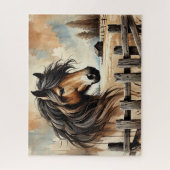 Puzzle Rustic Draft Horse (Vertical)