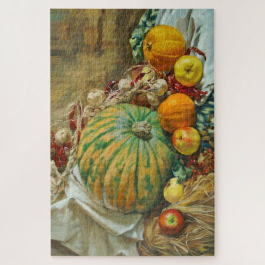 Puzzle Rustic Harvest Still Life with Pumpkins and Apples (Vertical)