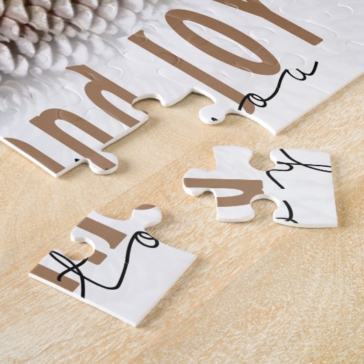 Puzzle Rustic Holiday Love and Joy Pine Cone (Côté)