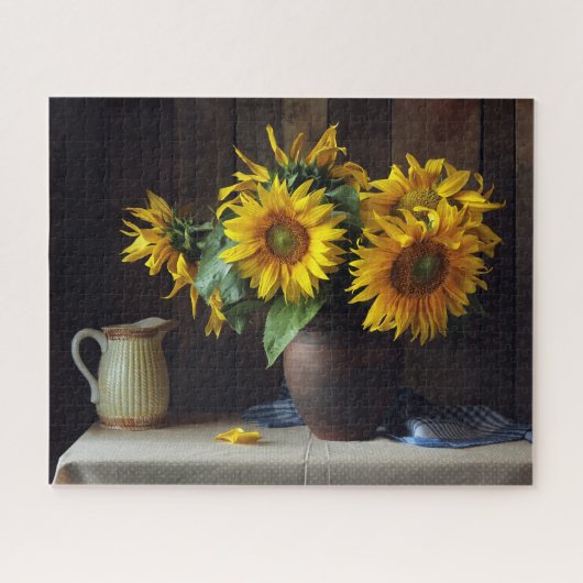 Puzzle Rustic Vase of Sunflowers | Floral (Horizontal)