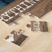 Puzzle Rustic Wood 3 Photo Collage Nom de famille Citatio (Côté)